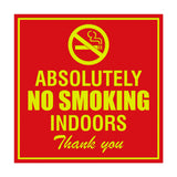Signs ByLITA Square Absolutely No Indoor Smoking Thank You Sign