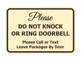 Signs ByLITA Classic Framed DO NOT KNOCK OR RING DOORBELL