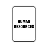 Portrait Round Human Resources Sign
