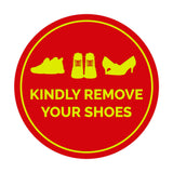 Signs ByLITA Circle Kindly Remove Your Shoes Sign