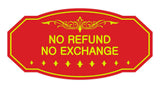 Victorian No Refund No Exchange Sign