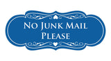 Signs ByLITA Designer No Junk Mail Please Sign