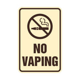 Portrait Round No Vaping Sign