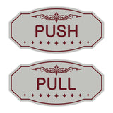 Victorian Push Pull Sign Set