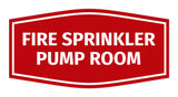 Signs ByLITA Fancy Fire Sprinkler Pump Room Sign with Adhesive Tape, Mounts On Any Surface, Weather Resistant, Indoor/Outdoor Use