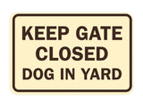 Signs ByLITA Classic Framed Keep Gate Closed Dog Sign