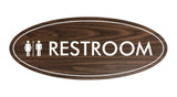 Signs ByLITA Oval Unisex Restroom Sign