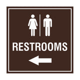 Signs ByLITA Square Restrooms left arrow Sign