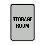 Lt Gray Portrait Round Storage Room Sign