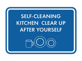 Classic Framed Self-Cleaning Kitchen Clear Up After Yourself Wall or Door Sign