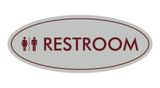 Signs ByLITA Oval Restroom Sign