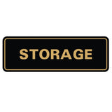 Black / Gold Standard Storage Sign
