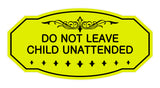 Victorian Do Not Leave Child Unattended Sign