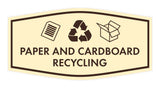 Fancy Paper and Cardboard Recycling Wall or Door Sign