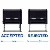 ACCEPTED / REJECTED By Date Self Inking Rubber Stamp - 2 PACK