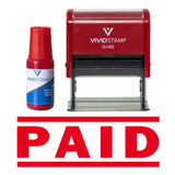 Paid Self Inking Rubber Stamp Combo With Refill