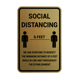 Portrait Round Social Distancing Sign