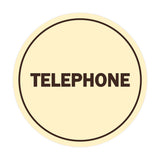 Signs ByLITA Circle Telephone Sign