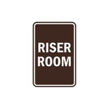 Portrait Round Riser Room Sign with Adhesive Tape, Mounts On Any Surface, Weather Resistant
