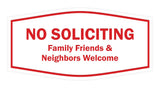 Fancy No Soliciting Family Friends & Neighbors Welcome Wall or Door Sign