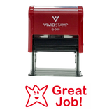 GREAT JOB Teacher Self Inking Rubber Stamp