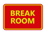 Signs ByLITA Classic Framed Break Room Sign