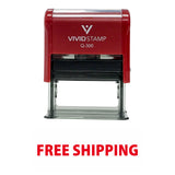 FREE SHIPPING Self Inking Rubber Stamp