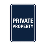 Portrait Round Private Property Sign