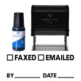 Faxed Emailed By Date Self Inking Rubber Stamp Combo with Refill