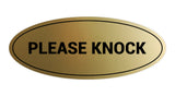 Signs ByLITA Oval Please Knock Sign