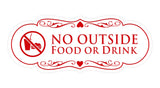 Signs ByLITA Designer No Outside Food or Drink Sign