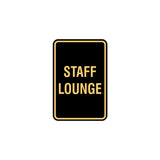 Portrait Round Staff Lounge Sign with Adhesive Tape, Mounts On Any Surface, Weather Resistant