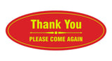 Signs ByLITA Oval thank you please come again with bar Sign