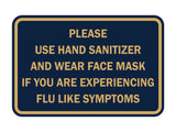 Classic Framed Please Use Hand Sanitizer and Wear Face Mask Sign