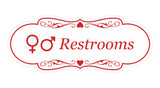 Designer Restrooms Gender Symbols Wall or Door Sign