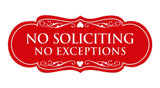 Signs ByLITA Designer No Soliciting No Exceptions Sign