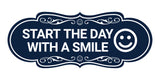 Designer Start the Day With a Smile Wall or Door Sign