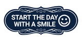 Designer Start the Day With a Smile Wall or Door Sign