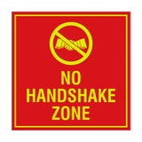 Signs ByLITA Square No Handshake Zone Sign