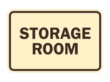 Ivory / Dark Brown Signs ByLITA Classic Framed Storage Room Sign