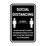 Portrait Round Social Distancing Sign