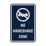 Portrait Round No Handshake Zone Sign