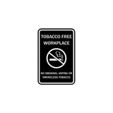 ByLITA Tobacco Free Workplace No Smoking, Vaping Or Smokeless Tobacco Sign