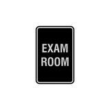 Portrait Round Exam Room Sign with Adhesive Tape, Mounts On Any Surface, Weather Resistant