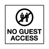 Signs ByLITA Square No Guest Access Sign