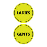 Signs ByLITA Circle Ladies and Gents Sign Set