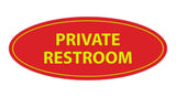 Oval Private Restroom Sign