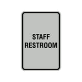 Portrait Round Staff Restroom Sign With Adhesive Tape