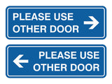 Signs ByLITA Standard Please Use Other Door Sign Set