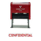 Red Confidential Office Self-Inking Office Rubber Stamp